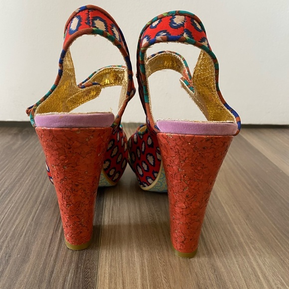Irregular Choice Mutiny! Red Dot Platform Heels, Sz 38 - Picture 6 of 9
